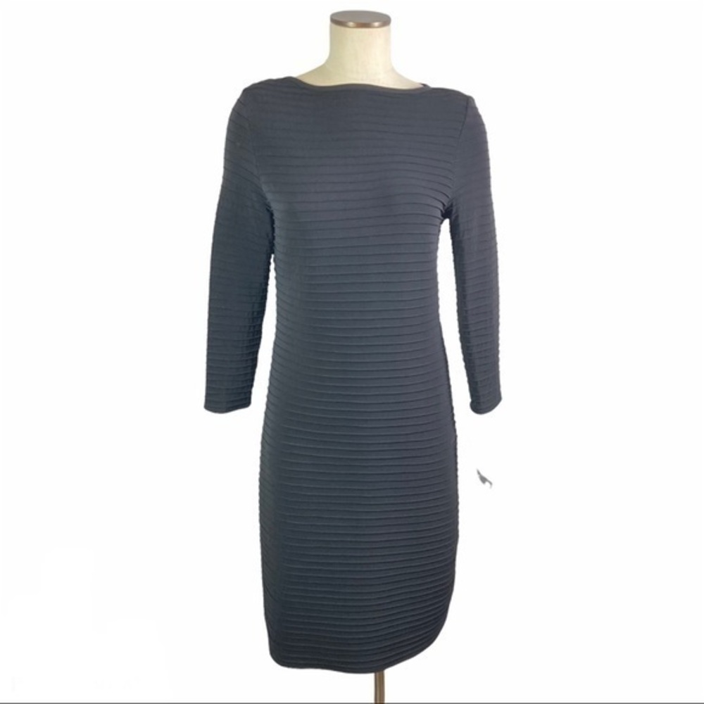 NWT Tiana B Striped Sheath Little Black Dress